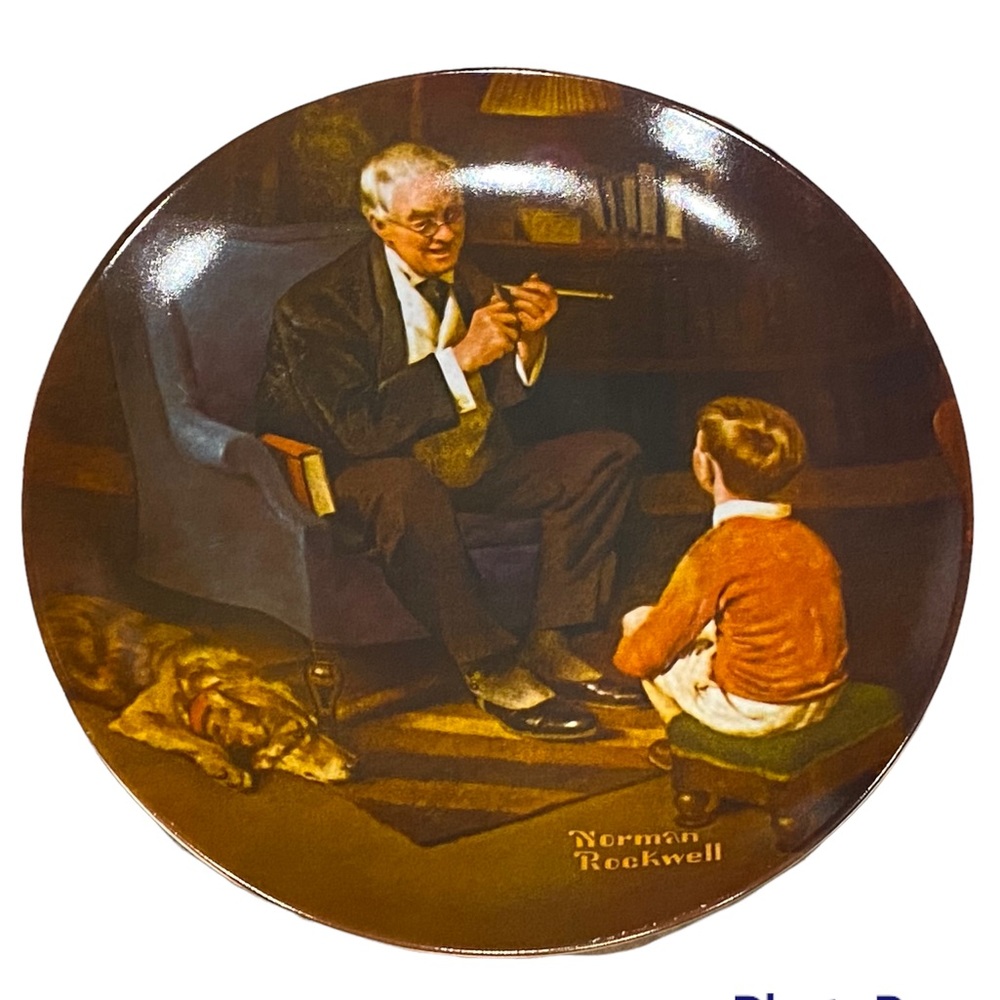 EUC•Norman Rockwell “The Tycoon” Heritage collection vintage collectors plate
